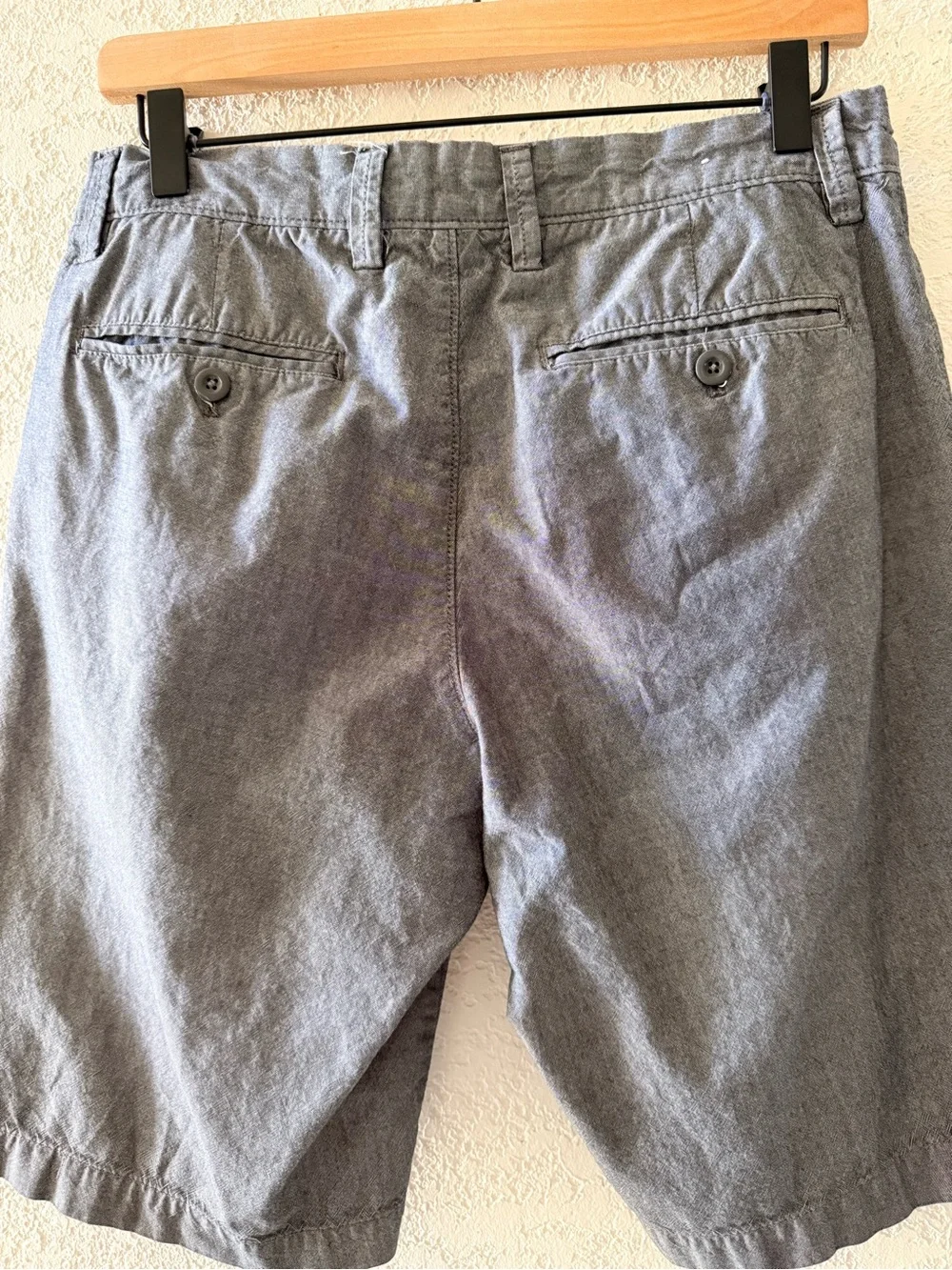 J.CREW Grey Flat Front 100% Cotton Pockets Chino Preppy Casual Shorts Mens Sz 30